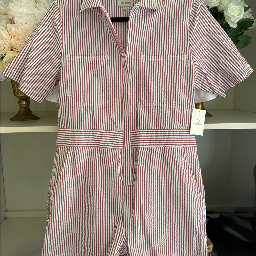 Brixton Red, White, and Blue Jumpsuit
